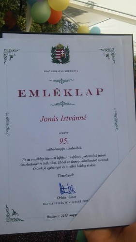 95 éves lett Kocsér egyik legidősebb embere